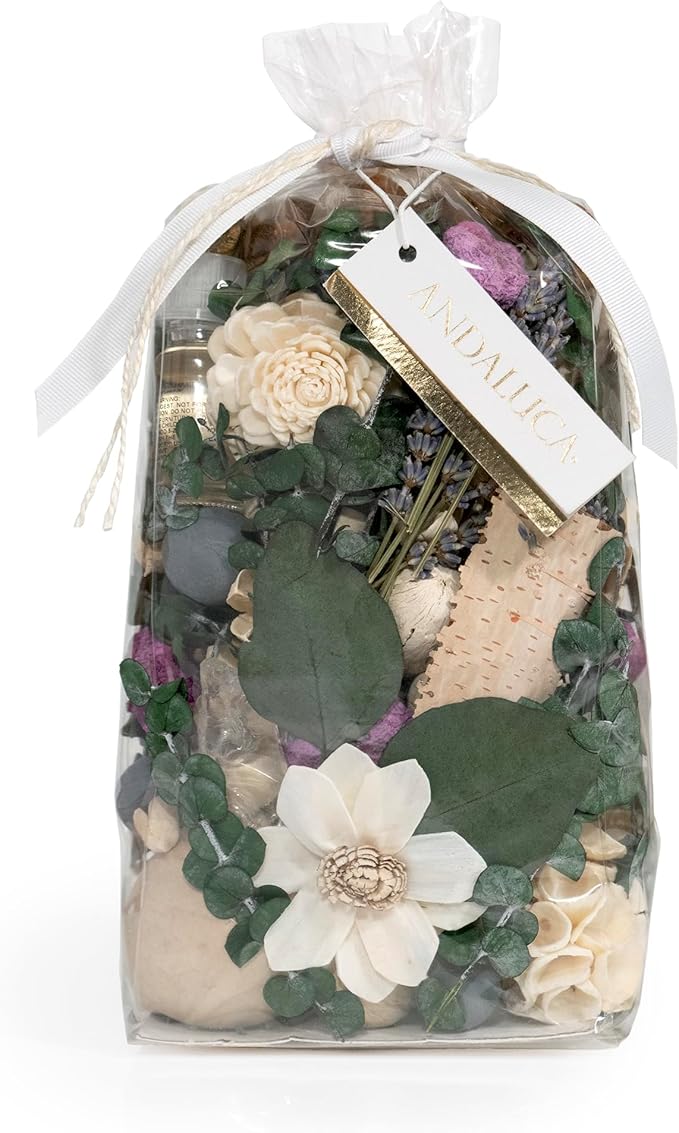 ANDALUCA Preserved Eucalyptus & Lavender Botanical Fragrance Potpourri (Eucalyptus Lavender)