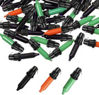 60Count 2.5V Christmas 50/100/150/200 Count Mini Incandescent Wire String Lights Replacement Bulbs Indoor/Outdoor Christmas Lights Decor for Home Xmas Tree (Black Base with Orange, Green, Black Bulb)