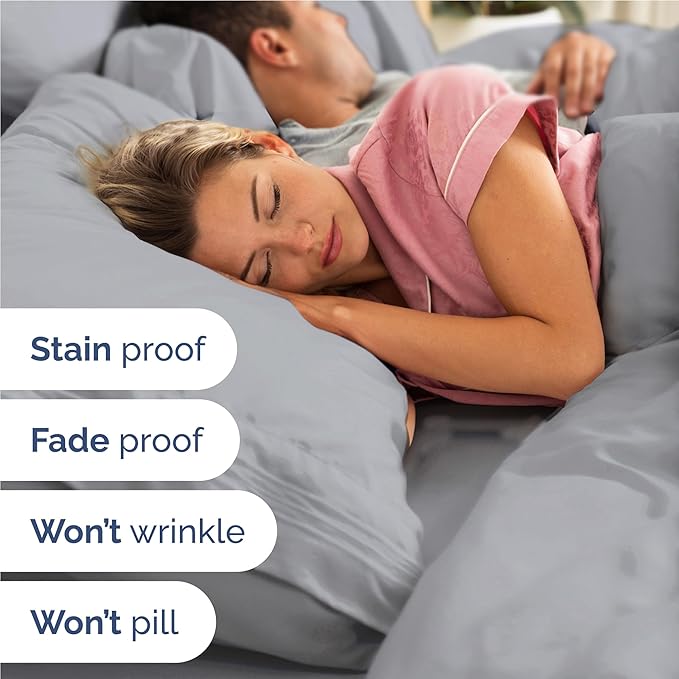 Twin XL Size 3 Piece Sheet Set - Comfy Breathable & Cooling Bed Sheets Set - Hotel Luxury Bedding for Women, Men, Kids, Teens, Boys & Girls - Deep Pockets, Soft, Wrinkle Free - Oeko-Tex - Steel Blue