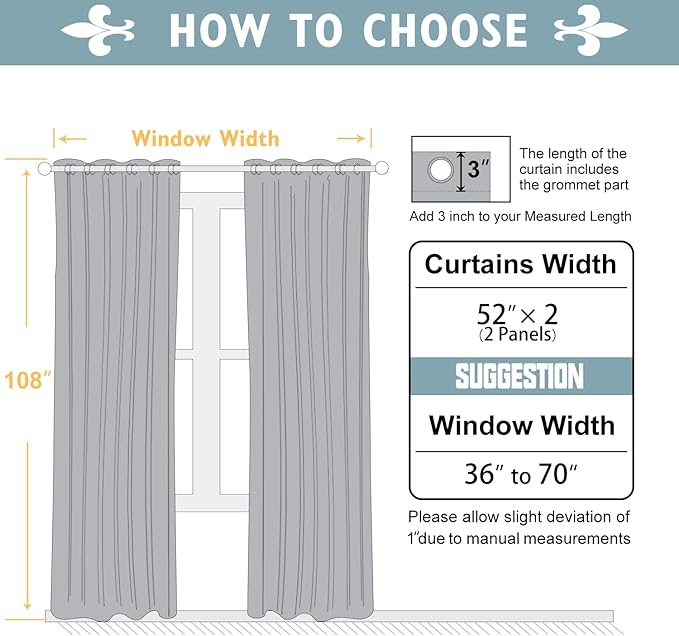 ChrisDowa 100% Blackout Curtains 108 inch Long for Bedroom with Black Liner, 2 Thick Layers Total Blackout Thermal Insulated Grommet Window Curtains 2 Panels Set (Forest Green, 52 x 108 Inch)