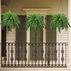 45" Fake Ferns, Realistic Large Artificial Bush Plants, 2 Artificial Boston Ferns with 59 Fronds for Outdoors Planter Indoor Home Garden Porch Decor