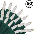 Brite Star 50 Lt String to String Lights, Clear, Green Wire