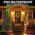 Decute 300LED Christmas Tree Lights Outdoor Indoor String Lights 108FT Extendable, 11 Modes 4 Colors Changing Waterproof Twinkle Fairy Lights Party Decor with Timer Remote(Warm White & 3 Multicolors)