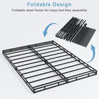 4 Inch Box Spring for Queen Bed Base, Low Profile Metal Queen Size Box Spring with Fabric Cover, 3000 Lbs Max Weight Capacity Mattress Foundation, Noise-Free, Easy Assembly