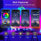 32.8Ft Led Rope Lights, Flexible Neon Lights Control with App/Remote, Multiple Modes, IP65 Outdoor RGB Waterproof, Music Sync Gaming Light Strip for Bedroom Decor