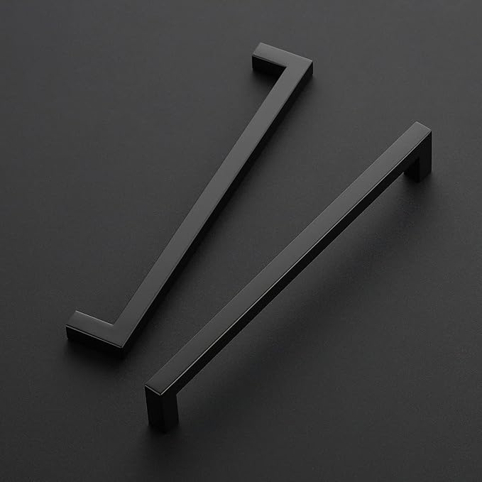 Ravinte 10 Pack 8-4/5 Inch Square Cabinet Handles - Matte Black Pulls for Kitchen Drawers and Cabinets - Hardware Handles
