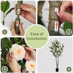 6.89ft Faux Camellia Tree, Handmade Artificial Floral Camellia Tree, Fake Pink White Blooming Flowers Green Leaves, Artificial Plants for Home Front Door Decor Indoor Outdoor Party Wedding