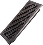 4x12 Inches Heavy Duty Walkable Floor Register - Easy Adjust Air Supply Lever Decorative Floor Vent Covers - Boston Design Vent Covers for Home - Oil Rubbed Bronze
