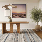RUG BRANCH Havana 5' x 8' (5'3" X 7'7") Scandinavian Indoor Area Rug, Contemporary, Blue Brown - Living Room, Bedroom, Dining Room, and Kitchen