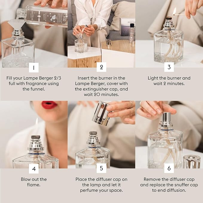 Lampe Berger Giftset Ice Cube - Home Fragrance Diffuser - Perfuming - 5.5 x 3 x 3 inches - Made in France - Includes Fragrance 8.45 Fluid Onces - 250 milliliters (Leaves)