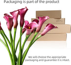 grtefhu 12 Piece 26" Purple Calla Lily Artificial Flowers,Real Touch Long Stem Faux Calla Lillies for Tall Vases,Indoor Wedding Office Home Decor