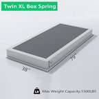 ALDRICH 5 Inch Heavy Duty Metal Box Spring Mattress Foundation 1500lbs Max Weight Capacity/Non-Slip/No Noise/Easy Assembly/Easy Clean Cover,Twin XL