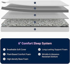 Avenco 6 Inch Full Size Mattress, Memory Foam Full Mattress in a Box for Comfort Sleep & Pressure Relief, CertiPUR-US Certified Medium Firm Full Mattresses