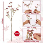 Baby Breath Flowers Fall Flowers Artificial Bulk, 30Pcs Fall Decor Fake Gypsophila Plants Bouquets Flowers Real Touch Faux Babies Breath Arrangement for Home Autumn Wedding Party Vase Decoration Pink