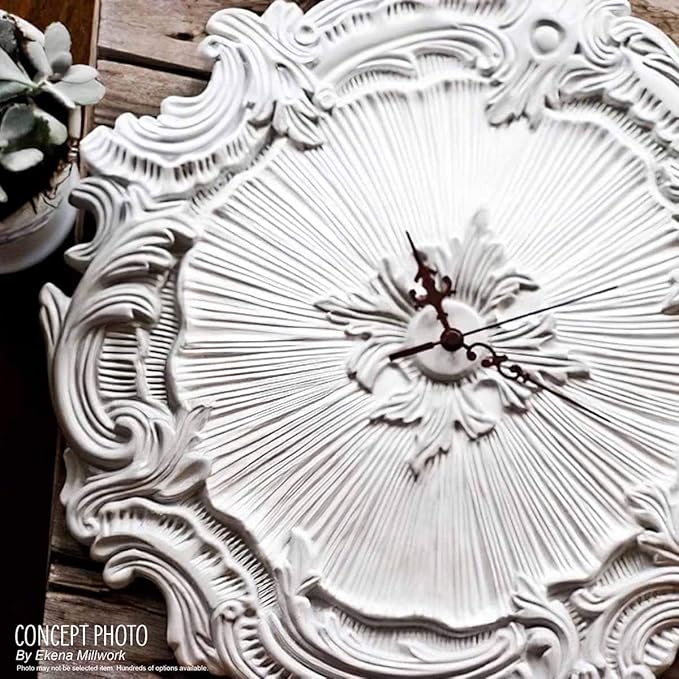 12 1/2"OD x 3 7/8"ID x 3/4"P Bradford Ceiling Medallion (Fits Canopies up to 6 5/8"), Hand-Painted Frost