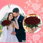 30pcs Fake Roses Artificial Silk Flowers Long Stems Bouquet for Wedding Bridal Shower Party Home Decoration(Wine Red)