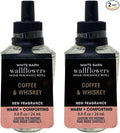Bath and Body Coffee & Whiskey Wallflowers Fragrance Refill Bulbs - Lot of 2
