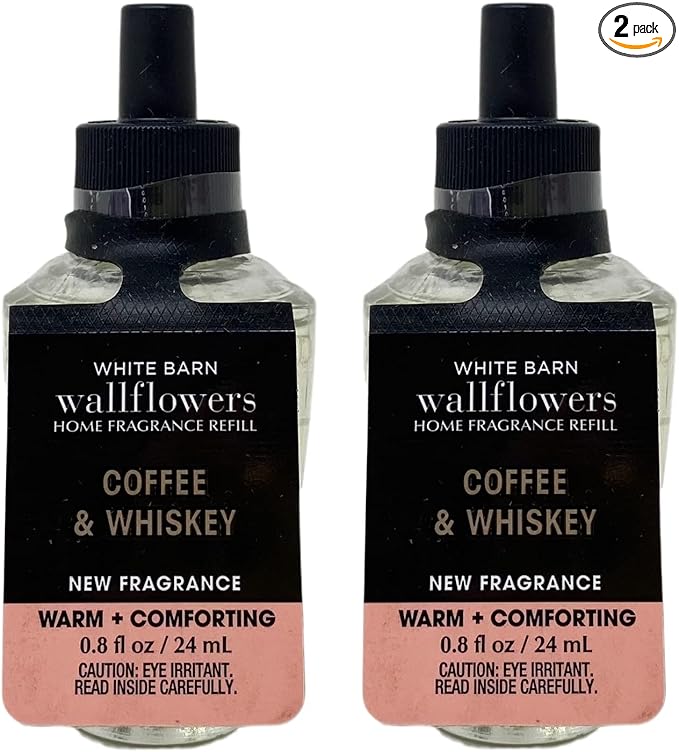 Bath and Body Coffee & Whiskey Wallflowers Fragrance Refill Bulbs - Lot of 2
