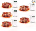 5 Pack Fairy Lights Battery Operated, 7 Feet 20 Led String Lights with Timer, Waterproof Firefly Lights for Party Haunted House Indoor Outdoor Halloween Decorations, 6 Hours on/18 Hours Off, Orange