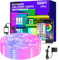 500ft Outdoor LED Strip Lights Waterproof,IP68 Outside Led Light Strips Waterproof,Color Changing with App/Remote Control,Music Sync RGB Outdoor Led Rope Lights for Bedroom（2 rolls of 250ft ）