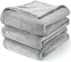 BEDELITE Fleece Blanket Light Grey Throw Blankets for Couch & Bed, Luxury Plush Cozy Fuzzy 50x70 inches, Super Soft Warm Lightweight Throw for Travel Camping