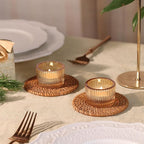 30Pcs Ribbed Gold Candle Holders for Table Centerpiece, Gold Tea Light Candle Holders with 32pcs Tea Light Candles for Wedding Decor, Diwali, Home and Party Decor