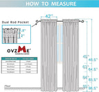 OVZME White Sheer Curtains 84 inches Long 2 Panels Set, Sheer White Curtains for Living Room/Bedroom, Rod Pocket Light Filtering Sheer Drapes, Airy Lightweight Window Treatments, Each 42W x 84L