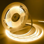 iNextStation COB LED Strip Light Warm White 3000K 16.4ft/5M DC12V CRI 93+ Flexible LED Tape Lights 8mm for Bedroom, Kitchen, TV Backlight, Cabinet, Stage, Home DIY Lighting Decor(No Plug)