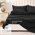 Love's cabin Twin Comforter Set Ash Black, 5 Pieces Twin Bed in a Bag, All Season Bedding Sets with 1 Comforter, 1 Flat Sheet, 1 Fitted Sheet, 1 Pillowcase and 1 Pillow Sham