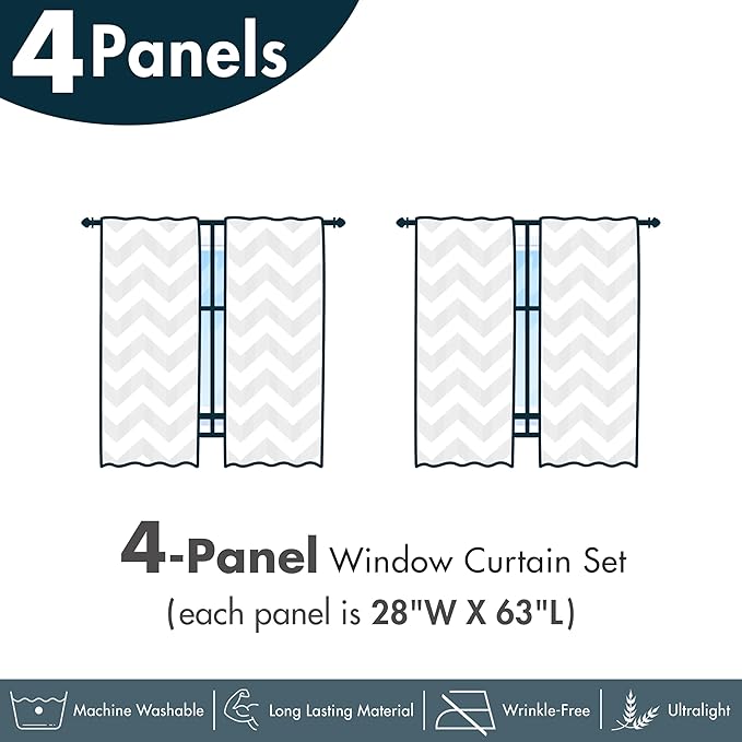 Ambesonne Lime Green Window Curtains Pack of 2, Simplistic Formless Geometric Shapes in Different Shades Theme, Lightweight Set with Rod Pocket, 4 Panels of - 28" x 63", Green
