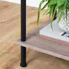 HOOBRO End Tables Set of 2, Small Side Table, Nightstand with 2-Layer Storage Shelves, Sofa Table for Small Spaces, Living Room, Bedroom, Stable Frame, Easy Assembly, Greige and Black BG09BZP201