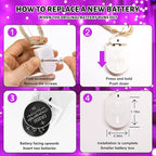HXWEIYE 6 Pack Pink Fairy Lights Battery Operated, 7ft 20LED Mini Fairy Mason Jar Light, Waterproof Firefly Starry Lights for DIY Wedding Party Bedroom Patio Christmas Décor