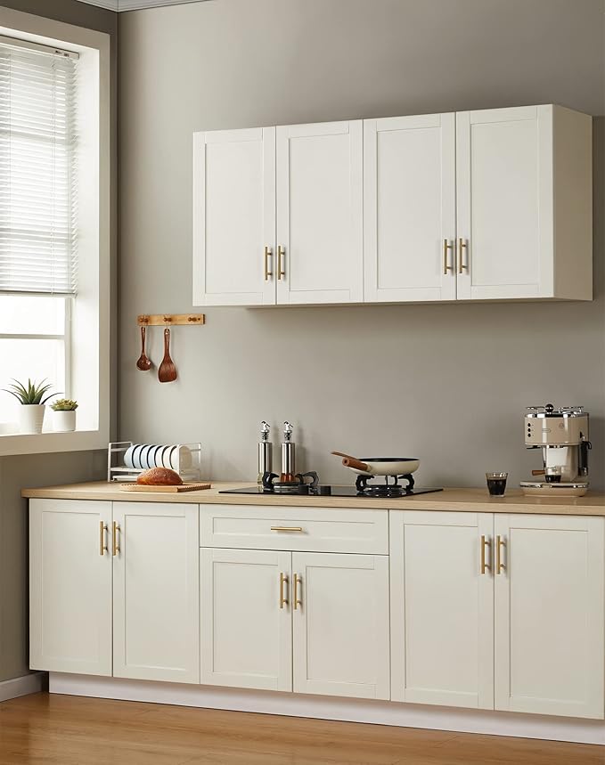 HBL' 20 Pack | 3'' Center to Center Brushed Gold Cabinet Pulls Kitchen Cabinet Handles,Made of Stainless Steel,Ideal for Cabinet,Drawer,Cupboard and Wardrobe.