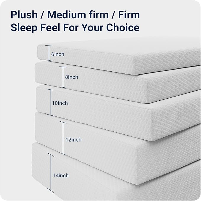 Avenco Queen Mattress, 8 Inch Memory Foam Queen Size Mattress in a Box for Comfort Sleep & Pressure Relief, CertiPUR-US Certified Medium Firm