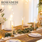 Romadedi Candlestick Candle Holders Hurricane Glass - 12 Inch Clear Gold Taper Candle Holders for Table Centerpiece Wedding Party Birthday Christmas Decor Home Decorations, Set of 2