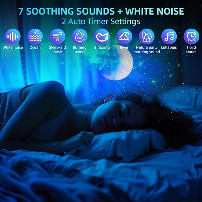 Star Projector Astronaut Galaxy Projector - Bluetooth Speaker, White Noise,Moon Nebula Night Light for Bedroom, 360° Adjustable,Timer and Remote, Star Galaxy Projectors for Kids Adult,Gift Choice
