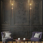 Candle Sconces Long Wall Candle Holder - Set of 2 Gold Long Wall Candle Sconce Retro Chic Wall Sconces Candle Holder Decoration for Dining Room, Living Room, Office, Bathroom