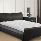 Superior Mattress Topper, Down Alternative, 2 Inch Deep Sized Bed Pillow Top, Comfort Pad, Fluffy Mattress-Topper Protector, Plush Cooling Extra Soft, Hotel Quality, California King, White
