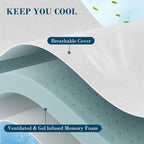 3 Inch California King Mattress Topper, Memory Foam Bed Topper with Removable Cover, Cooling Gel & Soft & Pain Relief & Breathable, CertiPUR-US & Oeko-Tex Certified