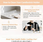 Nuptio Gold Candlestick Holder Tall Hurricane Candle Holder Set of 3 Taper Candle Holders Candle Stand Glass Cover Candlesticks Holders Table Centerpiece for Wedding Party Birthday Christmas Decor