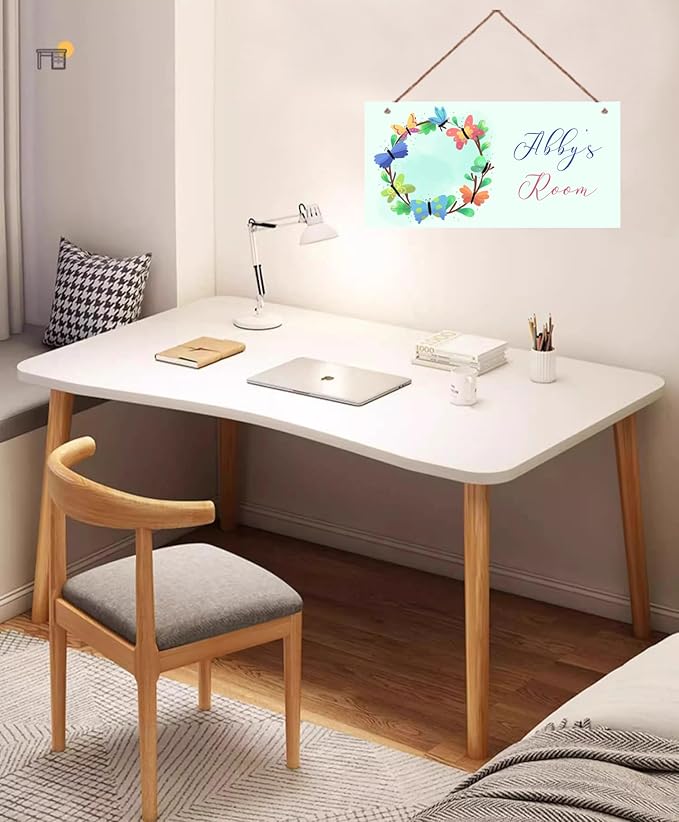 Personalized Sign Butterfly Sign For Girls Room Farmhouse Decor Butterflies Wall Art Home Decor For Kids Room,Custom Name Door Art Decor Decorative Plate for Boys Bedroom
