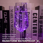 6 Pack LED Fairy Lights 7ft Battery Powered Waterproof Silver Wire 20 Led Mini String Mason Jar Lights for DIY Wedding Party Bedroom Patio Easter Christmas (Purple)