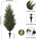 3.6FT Fake Topiary Trees Artificial Outdoor 2 Pcs Faux Cedar Tree UV Resistant Shrubs for Outdoor Patio, Porch, Garden Indoor Planters Home Decoration