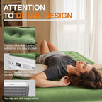 Air Mattress Queen with Built in Pump - Upgraded Blow Up Bed, 2 Mins Quick Self Inflatable with Double Air Chamber, 18"/650lbs Max, All Night No Lost Air, for Camping,Home,Portable Travel