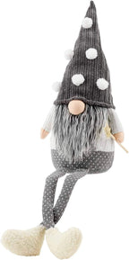 Mud Pie MED Gray Deluxe Dangle GNOME, Medium