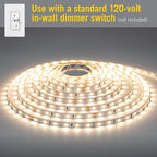 Armacost Lighting RibbonFlex Home AC Dimmable Bright White LED Tape Light Kit 4000K (5M),16.4 ft,425502