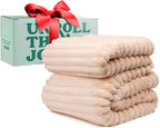 GO Premium Cozy Soft King Blanket for Couch, Bed - Beige Fleece for Living Room, Bedroom, Home Decor - Large for Men, Women (90x108 Inches)
