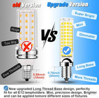TAIYALOO Dimmable E12 LED Candelabra Bulb 100W Equivalent, Daylight White 6000K, 1000 Lumen T6 E12 10W LED Chandelier Light Bulbs for Ceiling Fan Pendant Lighting Salt Lamp, 6 Pack