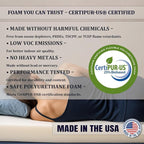 Foamma 5" x 28” x 75” Truck, Camper, RV Travel Visco Gel Memory Foam Bunk Mattress Replacement, Made in USA, Comfortable, Travel Trailer, CertiPUR-US Certified, Cover Not Included