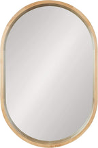 Kate and Laurel Hutton Modern Capsule Wall Mirror, 24 x 36, Natural Wood, Scandinavian Decorative Mirror for Wall